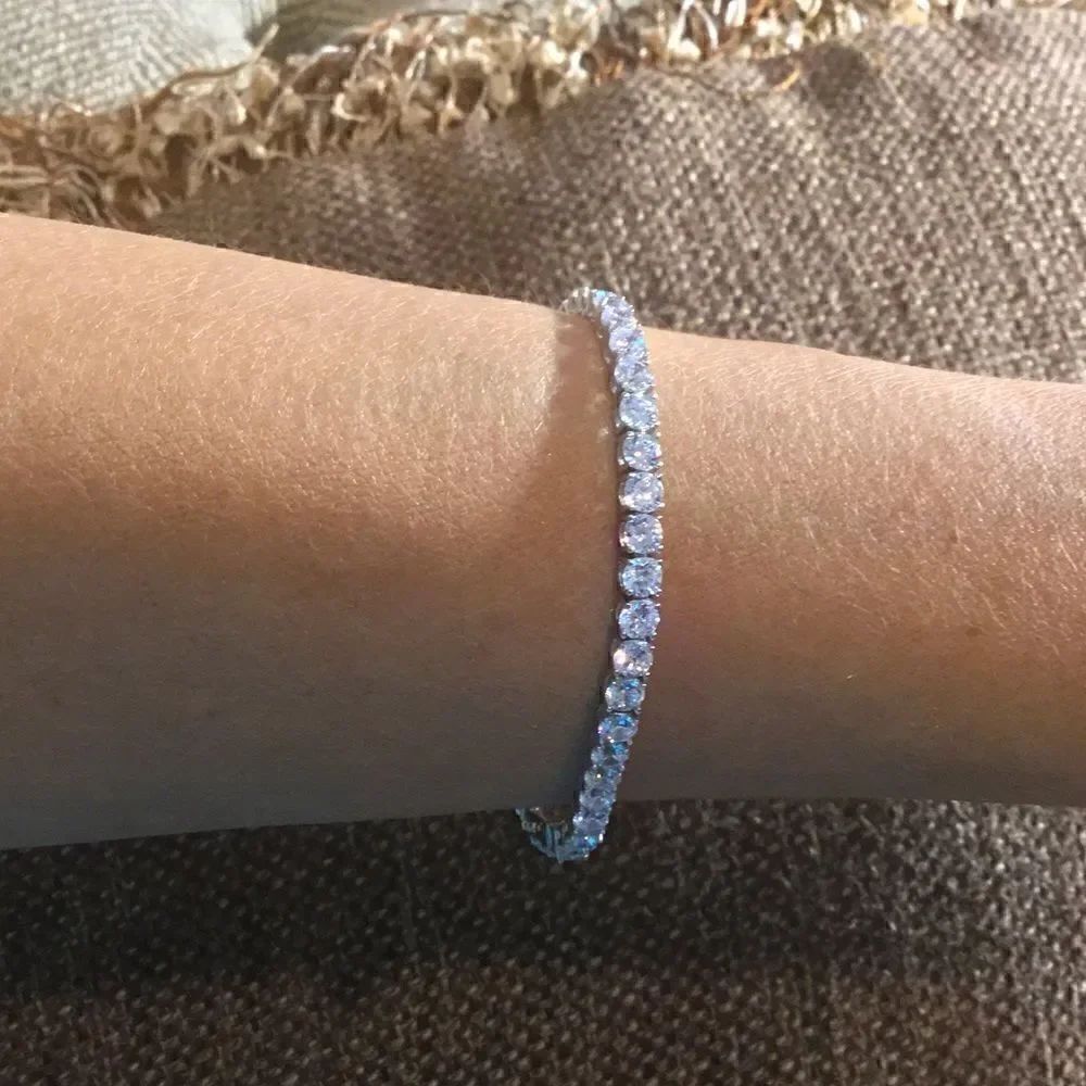 TENNIS BRACELET 925 STAMPED SILVER ZIRCON STONES